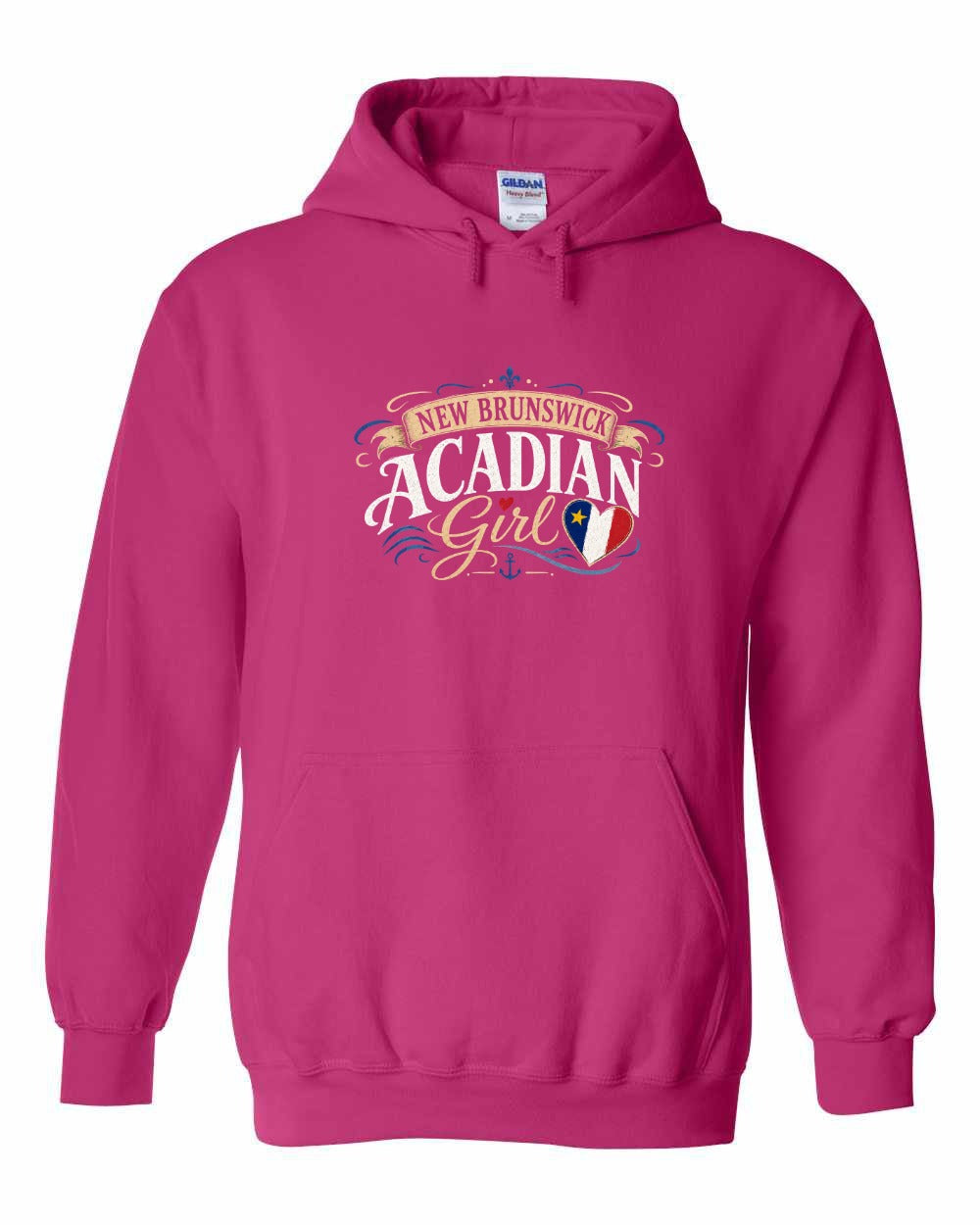 Nb Acadian Girl Pullover Hoodie in Heliconia Pink
