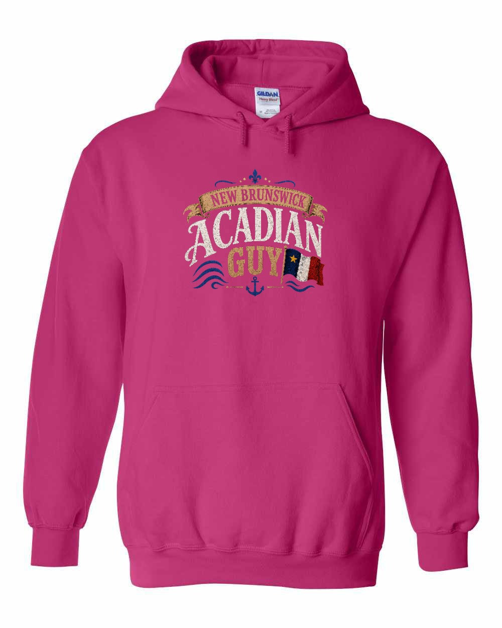 New Brunswick Guy Pullover Hoodie in Heliconia Pink