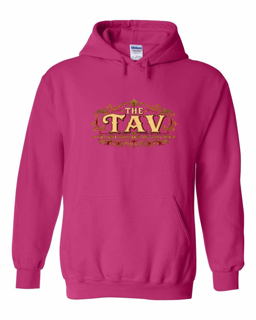 The Tav Garment Pullover Hoodie in Heliconia Pink