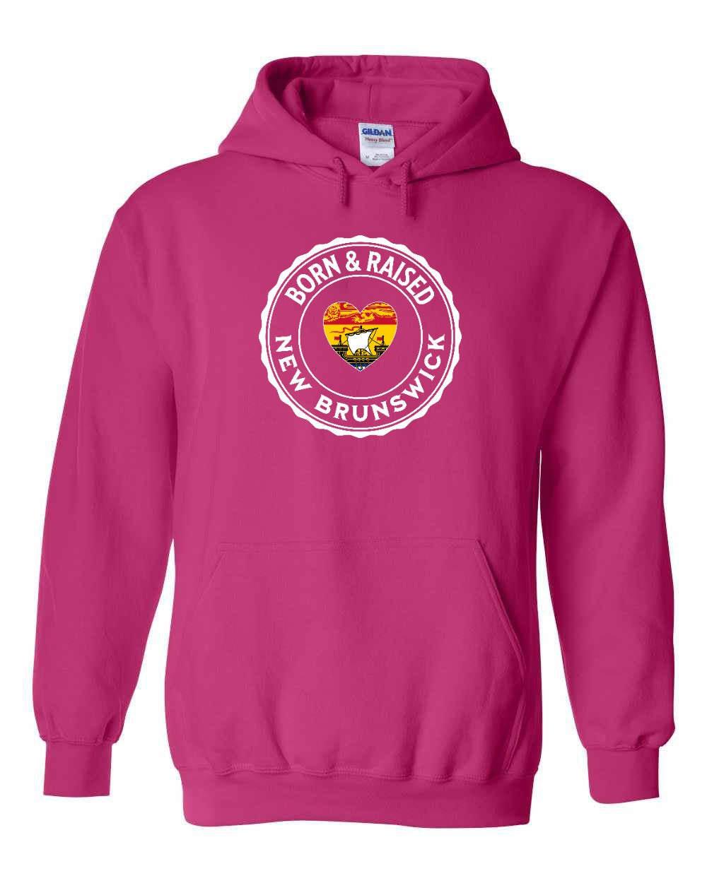 Born and Raised NB Heart Flag Pullover Hoodie - Unisex