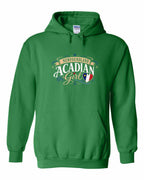 Newfoundland Acadian Girl Pullover Hoodie in Irish Green