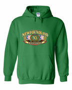 Newfoundland Thing Badge Full Front Pullover Hoodie in Irish Green