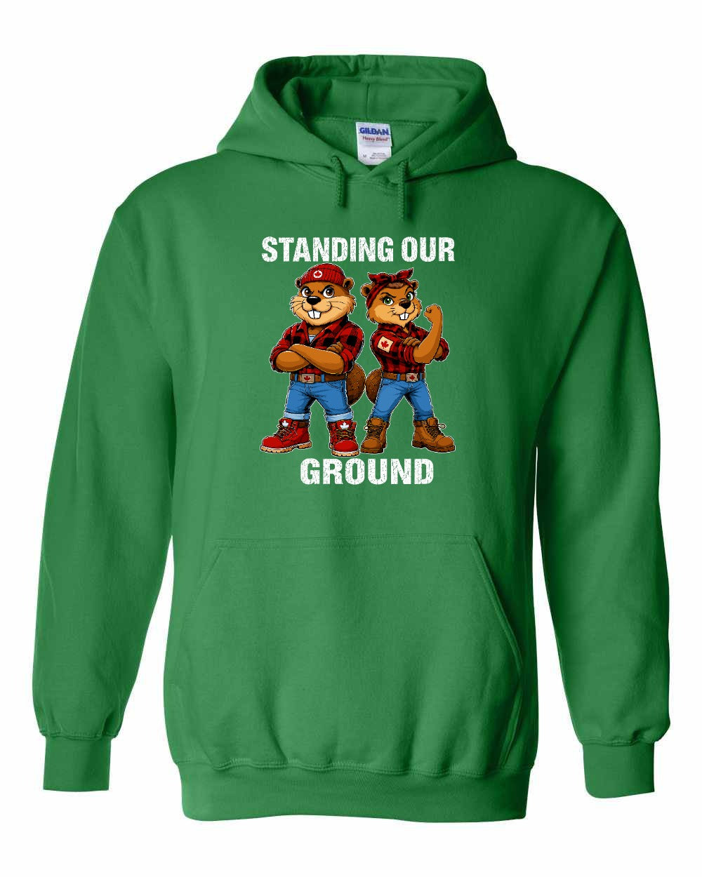 Standing Our Ground Full Front Pullover Hoodie in Irish Green