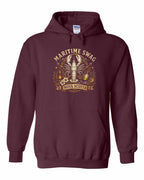 Maritime Swag Lobster Final Pullover Hoodie in Maroon