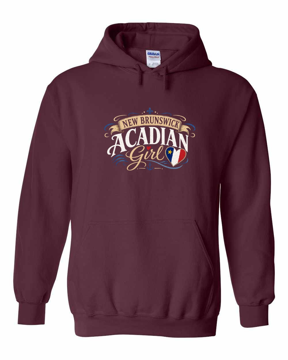 Nb Acadian Girl Pullover Hoodie in Maroon