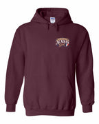 Nb Acadian Girl Left Chest Pullover Hoodie in Maroon