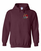 New Mean and Nasty Canadians Left Chest Pullover Hoodie in Maroon