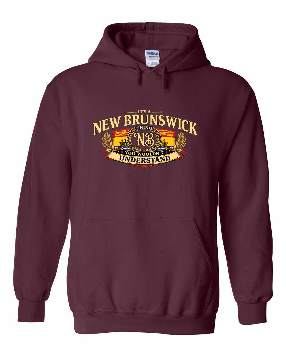 Nb Understand Full Front Pullover Hoodie in Maroon