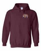 New Brunswick Guy Left Chest Pullover Hoodie in Maroon