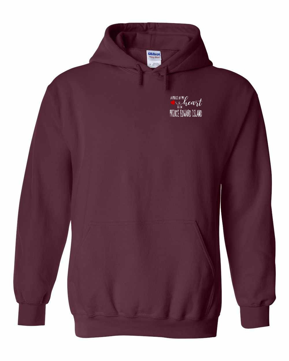 A piece of my Heart PEI red heart Pullover Hoodie - Unisex