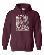Bejezus Pullover Hoodie in Maroon