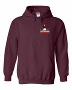 Lake Patrol Left Chest and Back Pullover Hoodie in Maroon