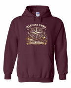 Ms Compass Pullover Hoodie in Maroon