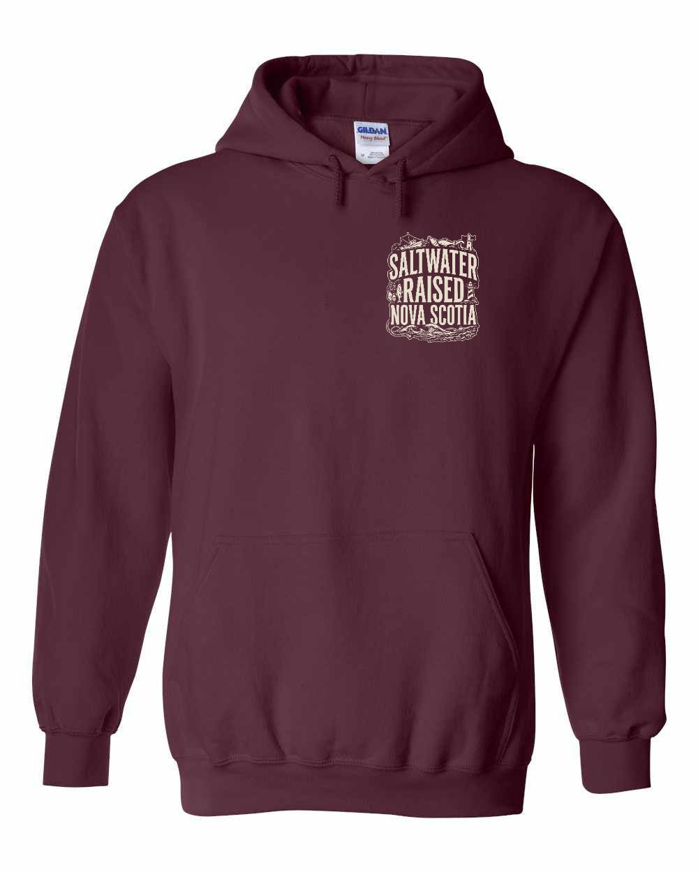 Saltwater Raised NS Folk Left Chest Pullover Hoodie - Unisex