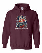 Trap Life Pullover Hoodie in Maroon