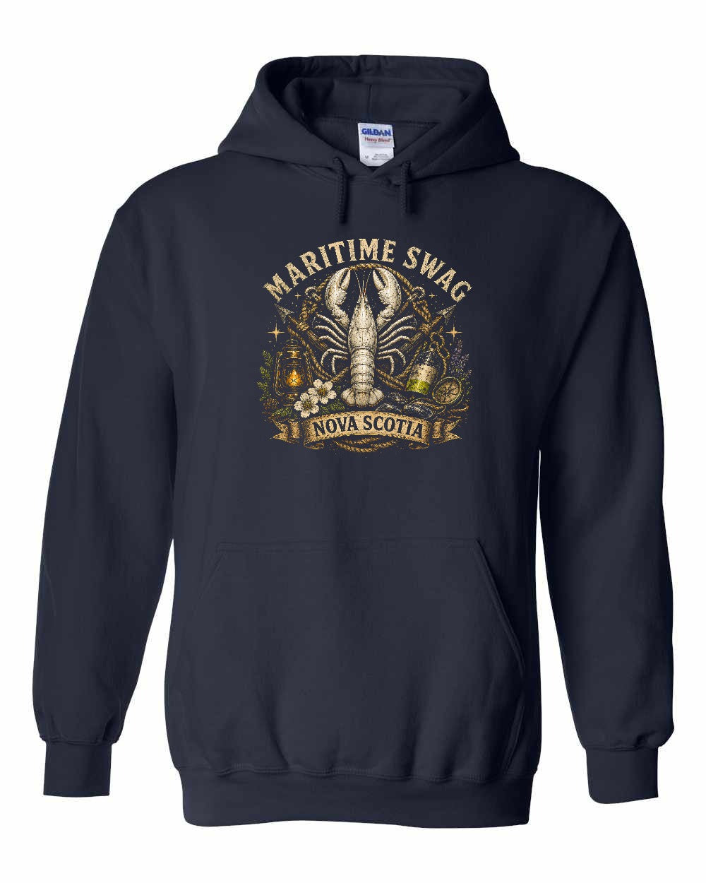 Maritime Swag Lobster Final Pullover Hoodie in Navy