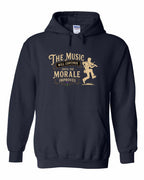 Muisic Will Continue Fiddle Pullover Hoodie in Navy