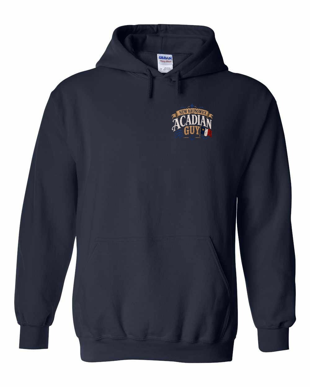 New Brunswick Guy Left Chest Pullover Hoodie in Navy