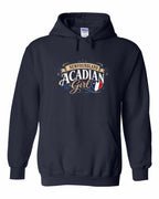 Newfoundland Acadian Girl Pullover Hoodie in Navy