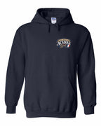 Pei Acadian Girl Left Chest Pullover Hoodie in Navy