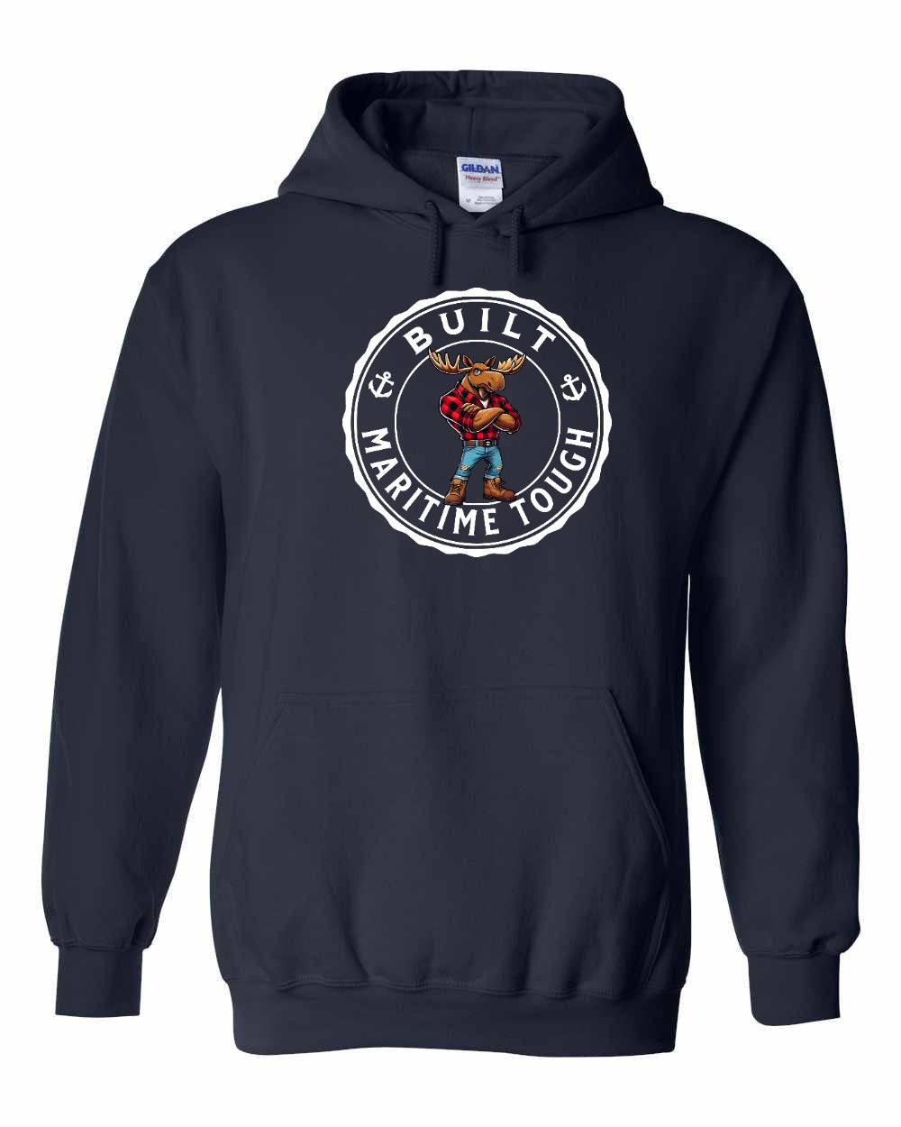 Built Maritime Tough Moose Pullover Hoodie - Unisex