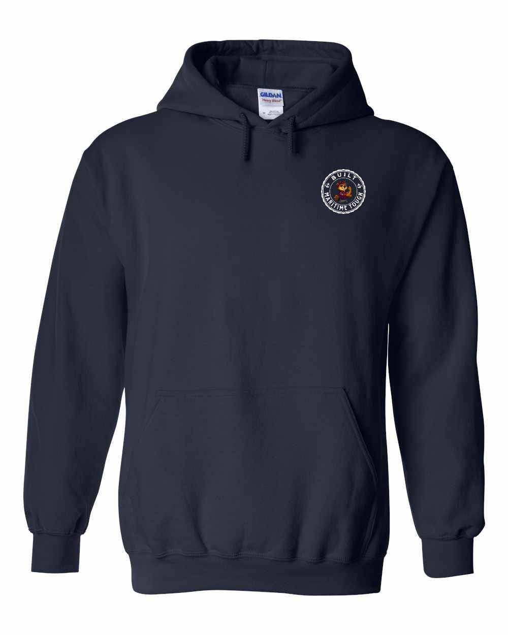 Built Maritime Tough Rosie Left Chest & Back Pullover Hoodie - Unisex
