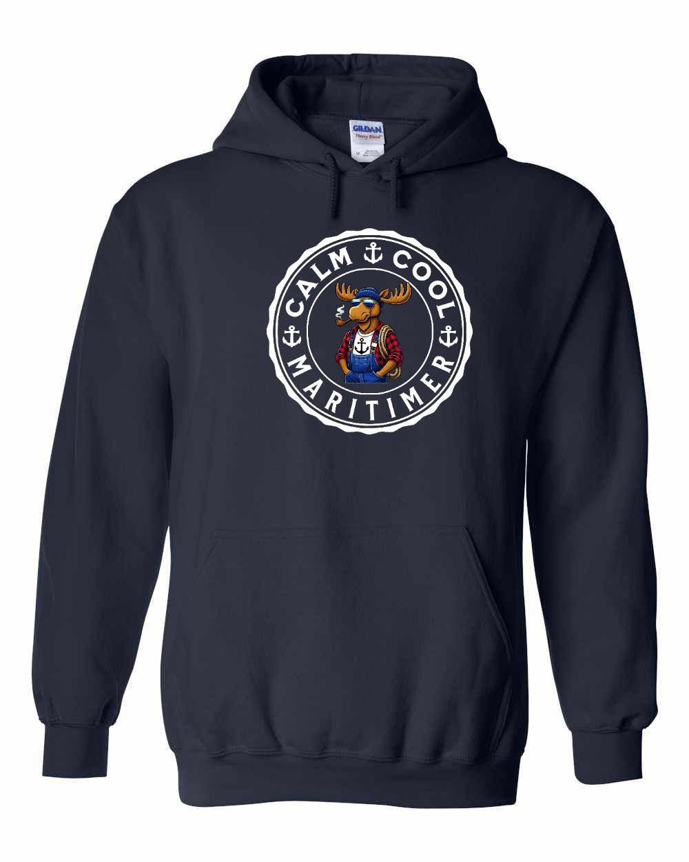 Calm Cool Maritimer Moose Pullover Hoodie - Unisex