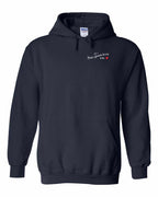 Just a PEI girl red heart Left Chest pullover hoodie - Unisex