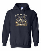 Ms Compass Pullover Hoodie in Navy