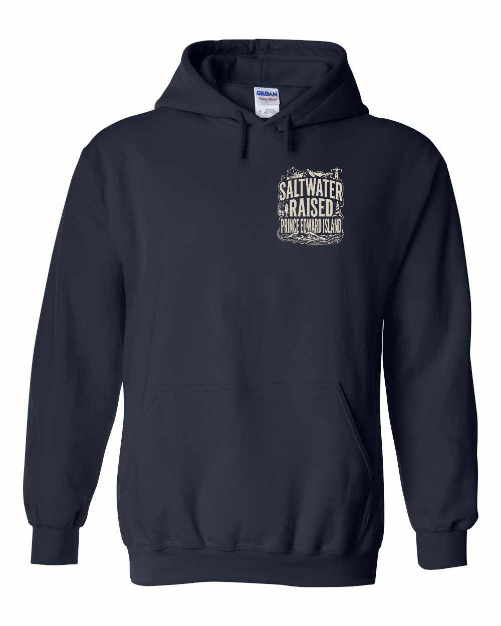 PEI Saltwater Raised Folk Left Chest Pullover Hoodie - Unisex