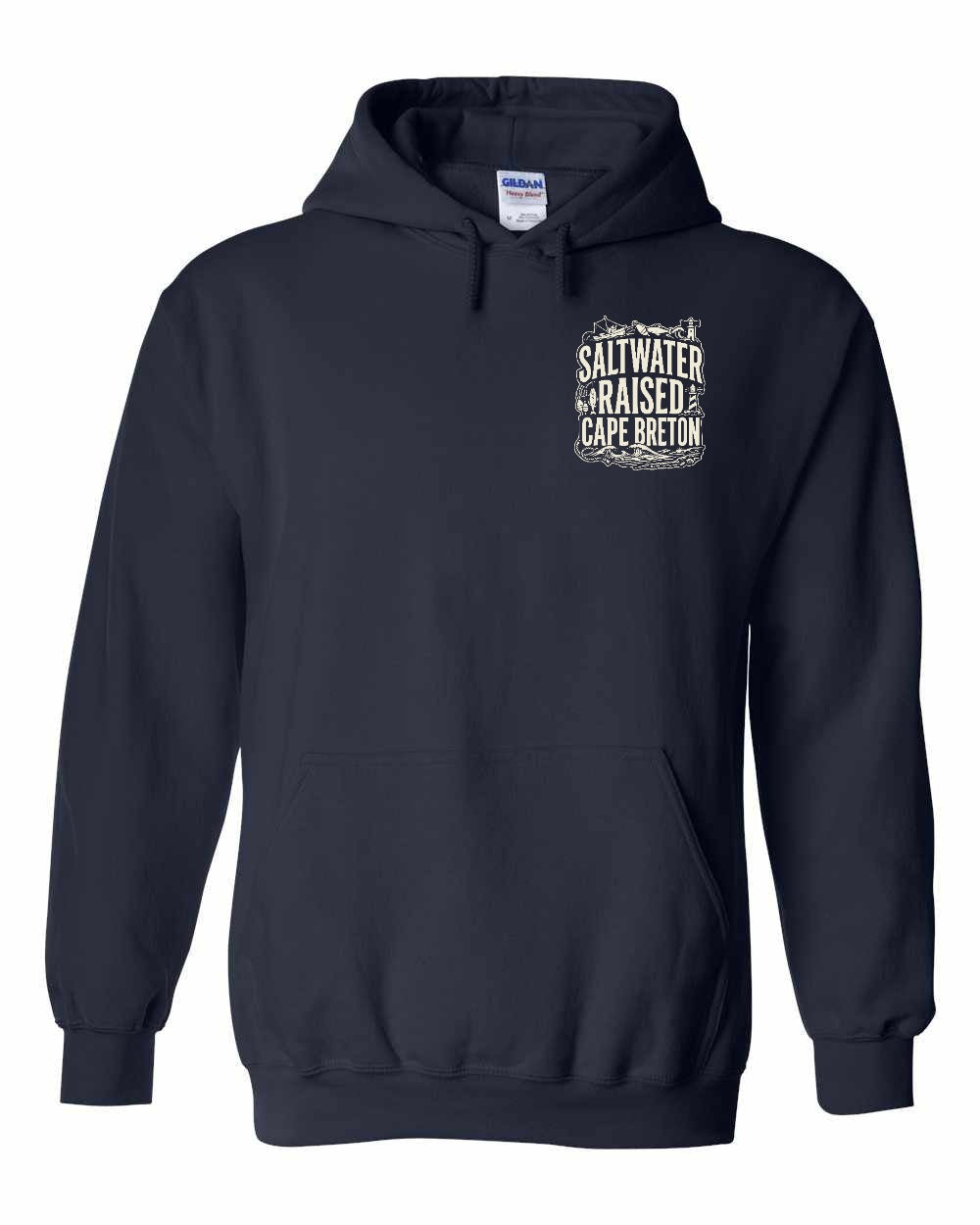 CB Saltwater Raised Folk Left Chest and Back Pullover Hoodie - Unisex