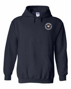 Born and Raised PEI Heart Flag Left Chest & Back Pullover Hoodie - Unisex