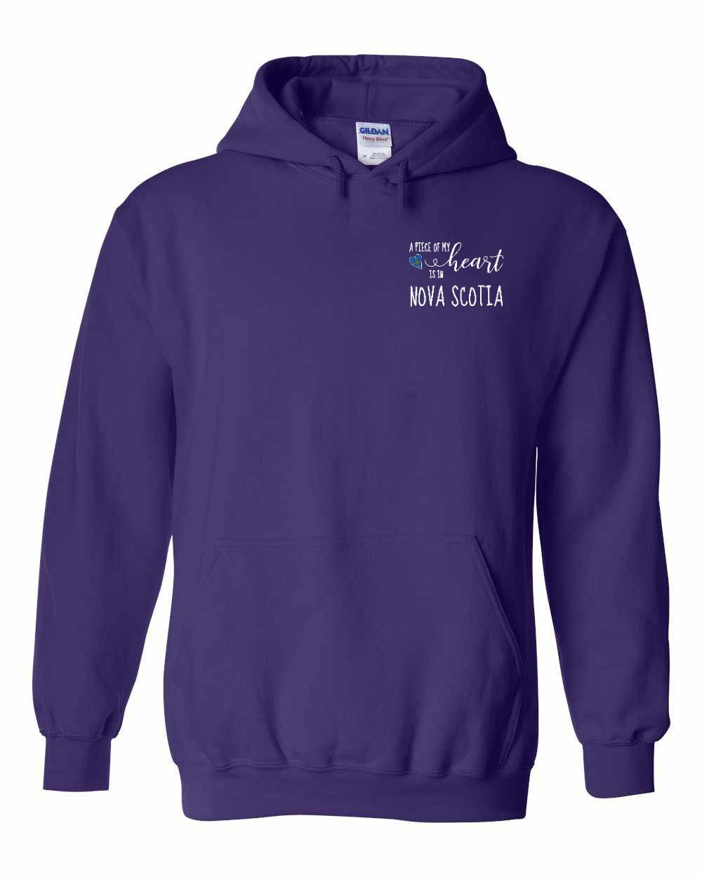 A piece of My heart in NS Tartan Heart Left Chest and Back Pullover Hoodie - Unisex