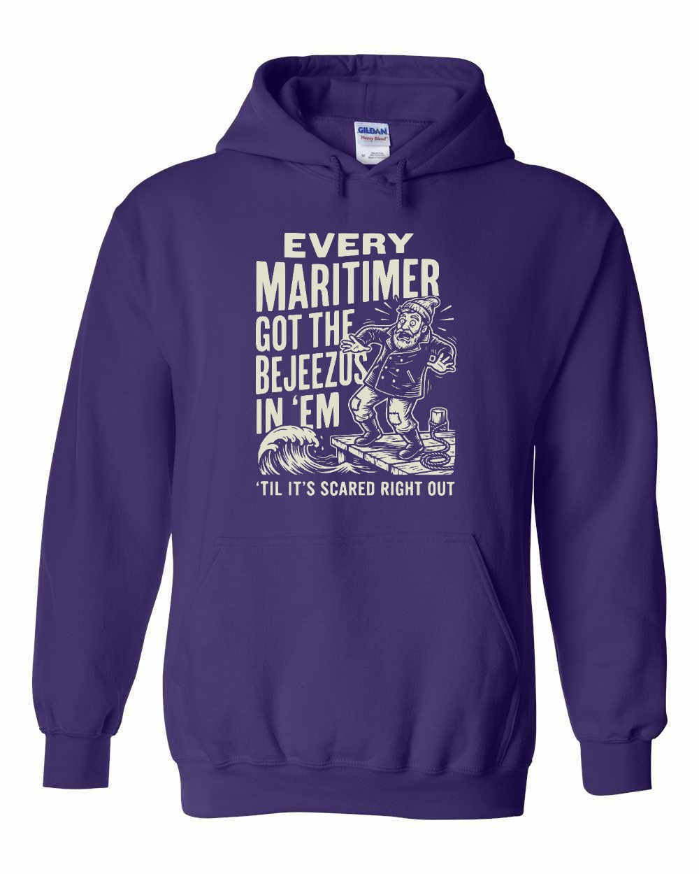 Bejezus Pullover Hoodie in Purple