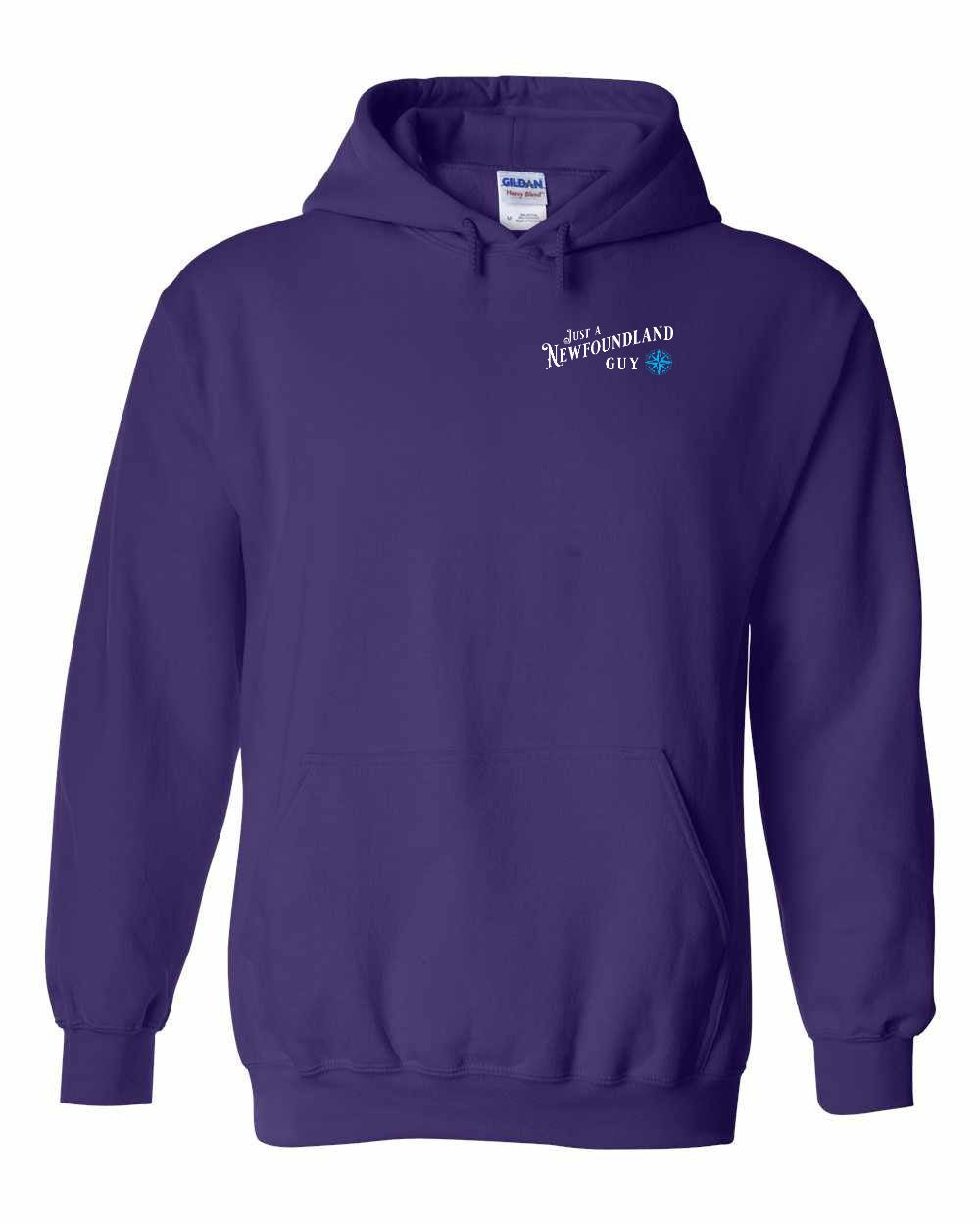 Just a NFLD guy Blue compass Left Chest pullover hoodie - Unisex