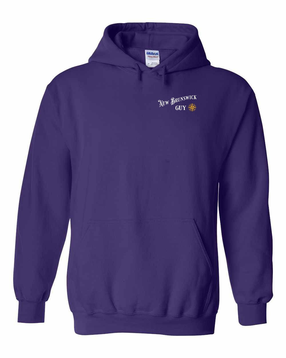 Just a NB guy blue compass Left Chest pullover hoodie - Unisex