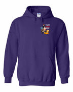 Poked the Wrong Goose Left Chest and Back Pullover Hoodie in Purple