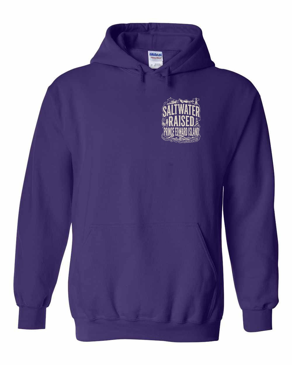 PEI Saltwater Raised Folk Left Chest Pullover Hoodie - Unisex