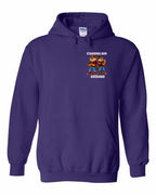 Standing Our Ground Left Chest and Back Pullover Hoodie in Purple