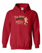 Muisic Will Continue Fiddle Pullover Hoodie in Red