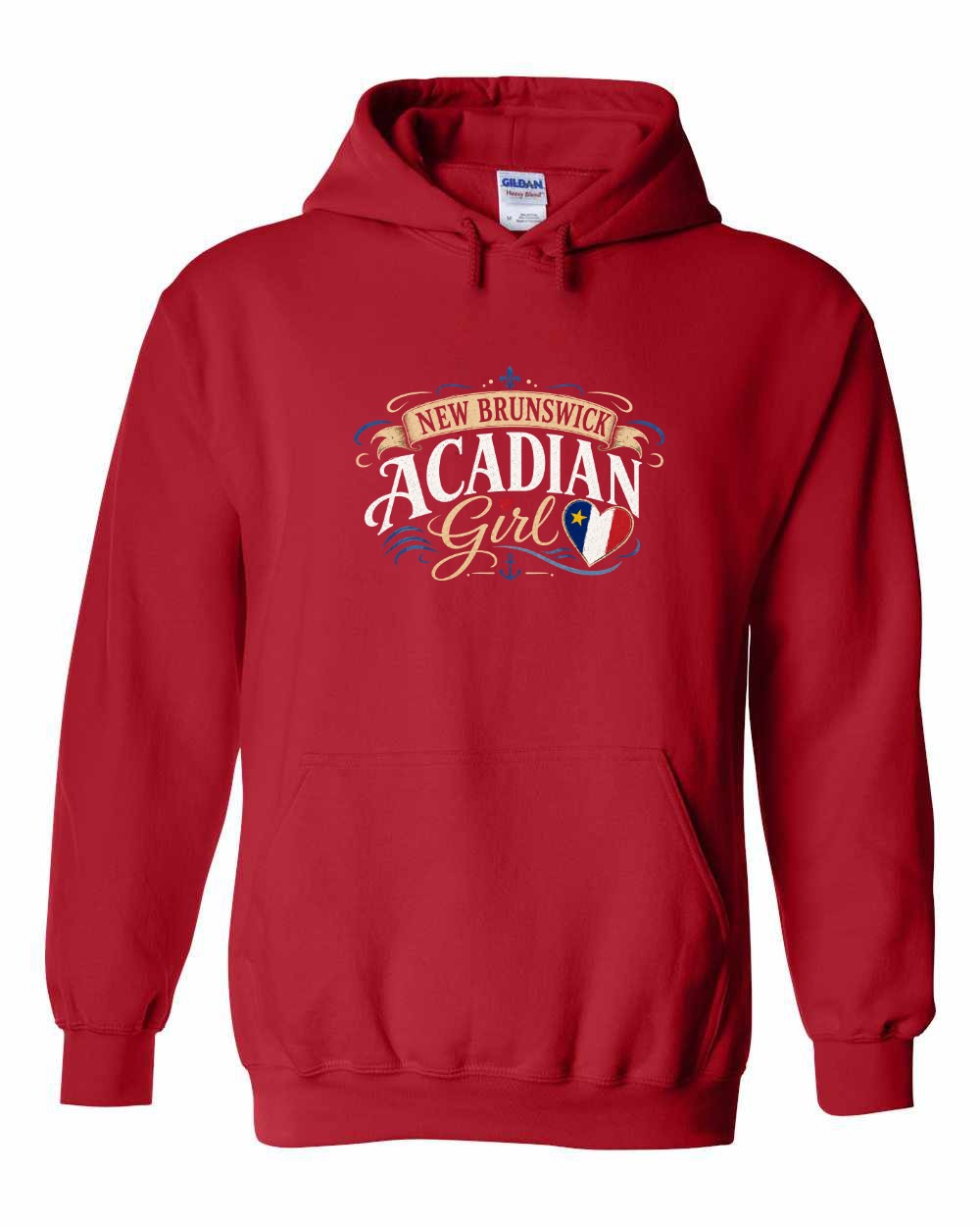 Nb Acadian Girl Pullover Hoodie in Red