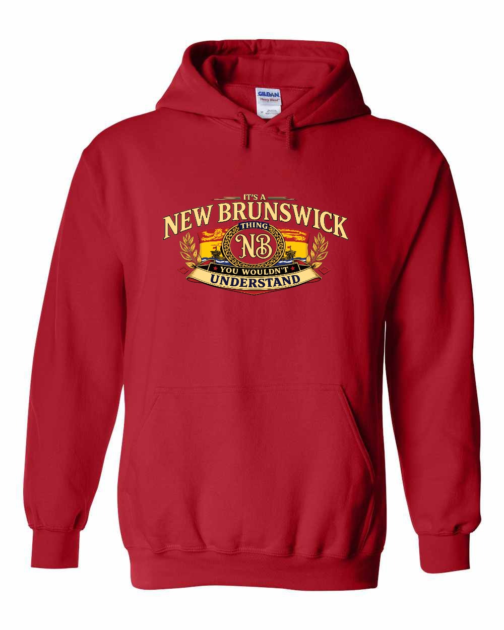 Nb Understand Full Front Pullover Hoodie in Red