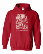Bejezus Pullover Hoodie in Red