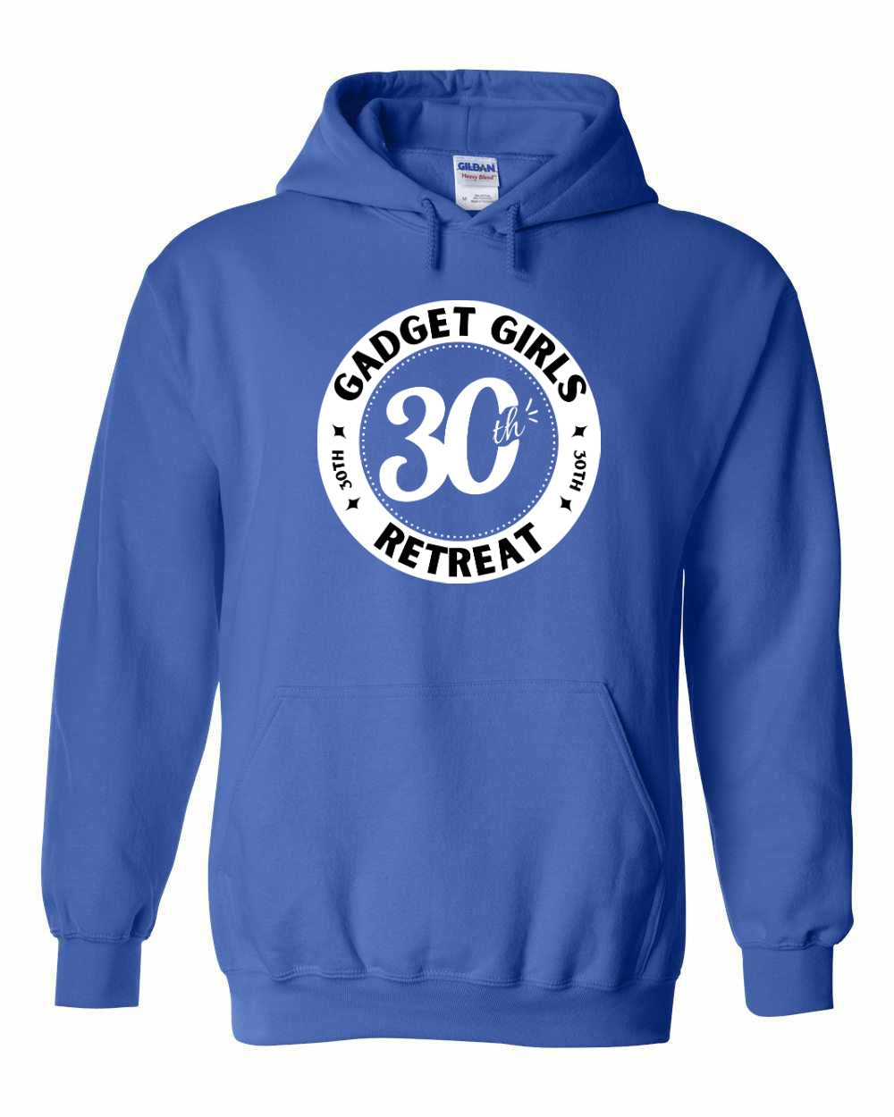 Gadget Girls 30th Retreat Pullover Hoodie White Logo