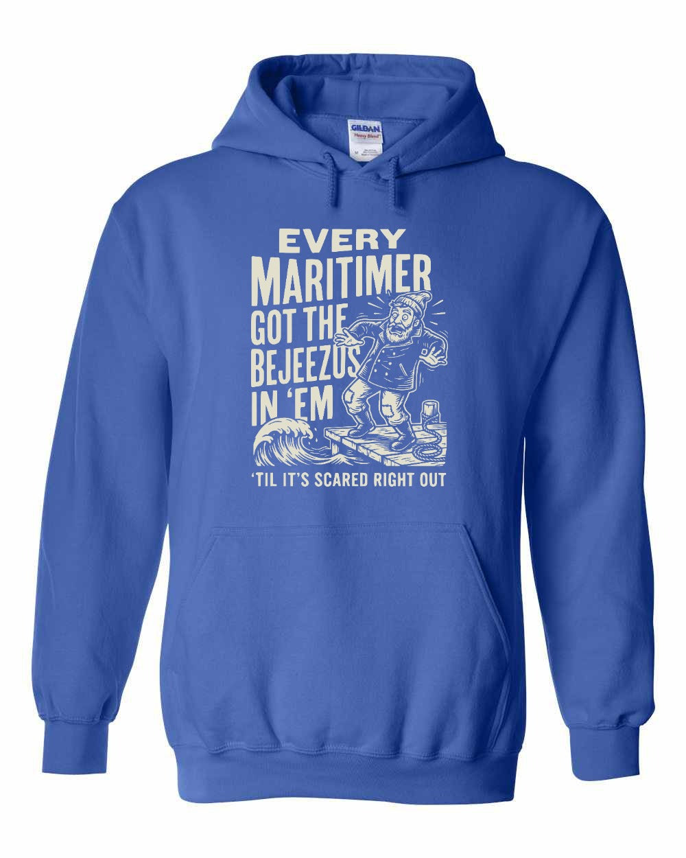 Bejezus Pullover Hoodie in Royal