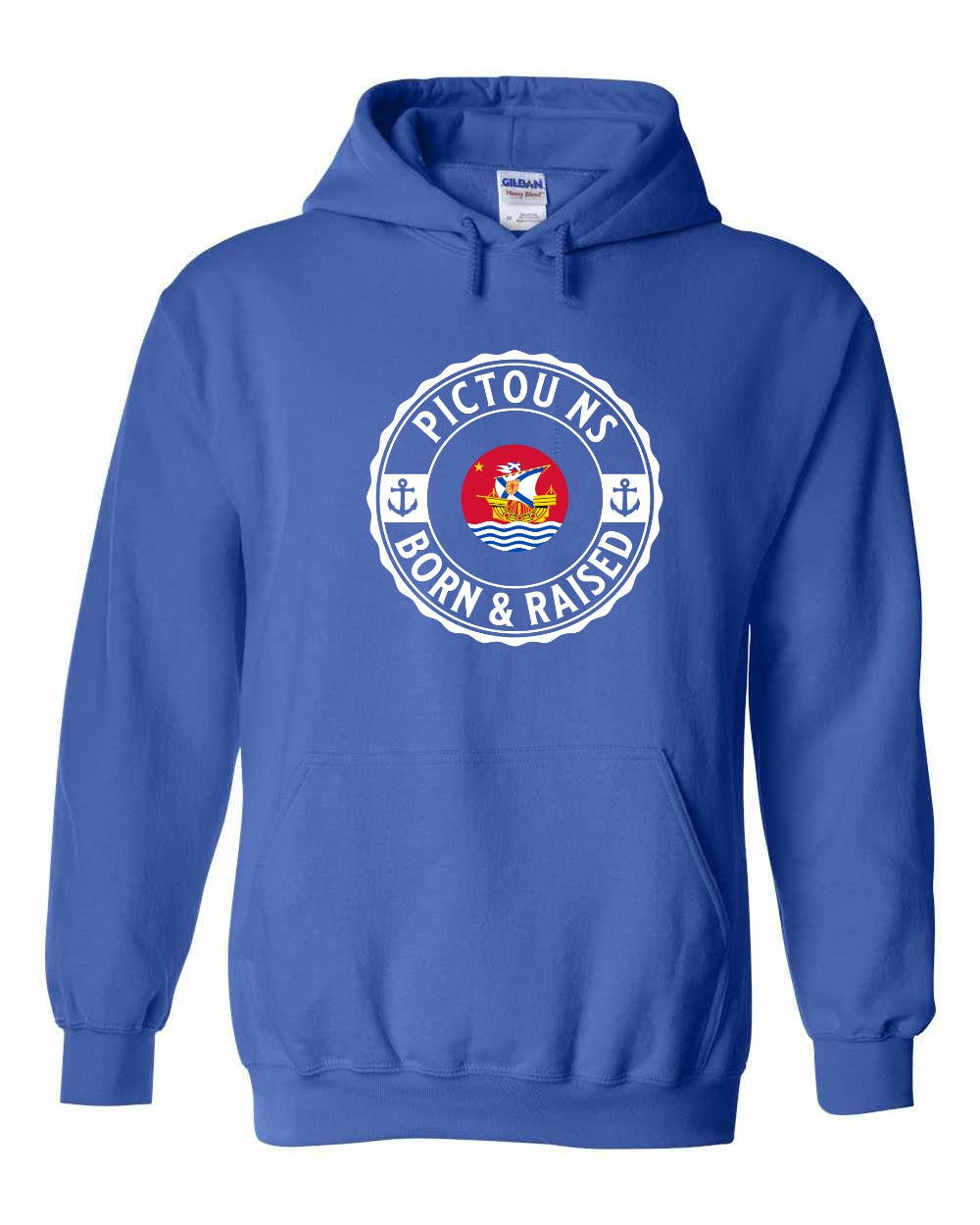 Pictou Born Raised Pullover Hoodie in Royal