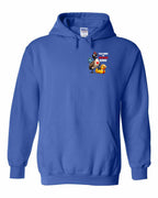 Poked the Wrong Goose Left Chest and Back Pullover Hoodie in Royal