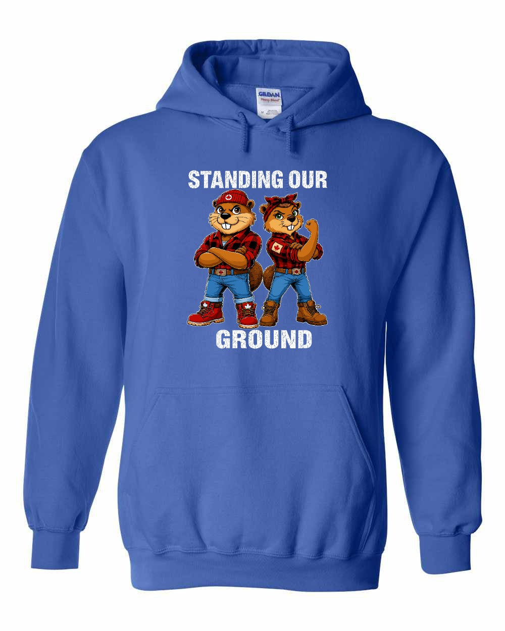 Standing Our Ground Full Front Pullover Hoodie in Royal