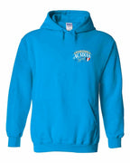 Pei Acadian Girl Left Chest Pullover Hoodie in Sapphire
