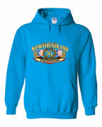 Newfoundland Thing Badge Full Front Pullover Hoodie in Sapphire
